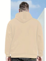 Autumn Winter Men's Hoodies, "Los Angeles" Print Oversized Hooded Sweatshirt For Males, Men's Clothing, Plus Size