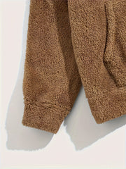 2-Piece Fluffy Men's Outfit Set: Casual Hooded Sweatshirt & Sweatpants Joggers for Winter Fall - Long Sleeve Pullover Hoodie and Soft Fleece Pants