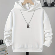 Boys Casual Solid Color Pullover Long Sleeve Hoodies, Boys Sweatshirt For Spring Fall, Kids Hoodie Tops Outdoor