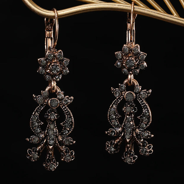 Popular Turkish Jewelry Flowery Set Chain Necklace Earring Bracelet Crown 5 Piece Set Bridal Caftan Dress Decorative Jewelry Set