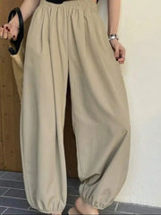 Summer New European and American Style Casual Pants Loose Legged Haren Pants Polyester Pants