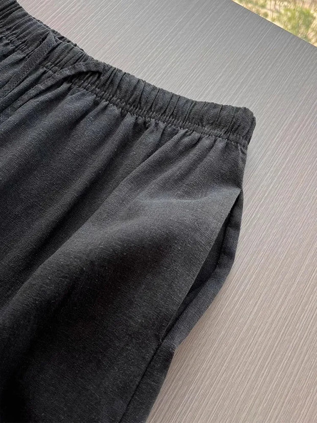 Linen Wide-leg Pants Loose Lazy High-waisted Casual Pants Women's Summer 2025 Unique Super Good-looking Pants Straight