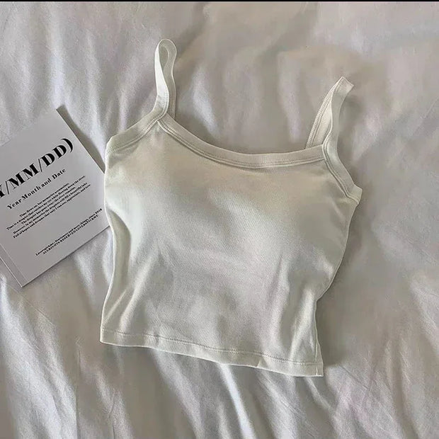 Crop Top Women Sexy Sleeveless Tops Fashion Female Underwear Lady's Camisole Girl Basic T-shirt Vest Lingerie Bras Tube Tops New