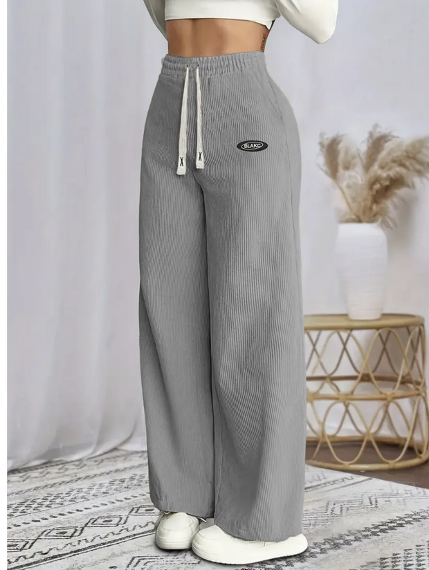 Women's clothing elegant, casual, fashionable, slimming, versatile, corduroy, autumn and winter fabric, long pants