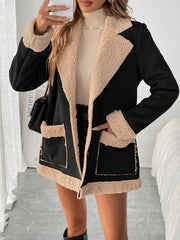 Women's Clothing Single-Breasted Jackets Women's Vintage Lapel Full Sleeve Pocket Jacket Autumn Winter New Lady Casual Outwear