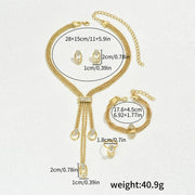 Geometric Jewelry Set Alloy Women's Fresh Sweet Necklace Charm Jewelrys