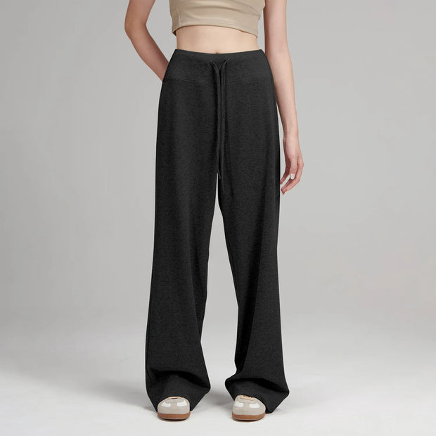 2025 Loose Pants Simple Style Pantalones Woman Clothing Solid Color Pantalon Femmes Knitted All-match Casual Commuting Homewear