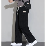 Corduroy Pants for Men 2025 Casual Wide Leg Trousers Soft Loose Fit Straight Pants Men Autumn Lounge Corduroy Trousers