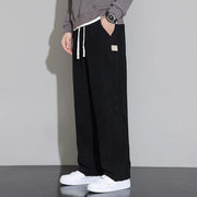 Corduroy Pants for Men 2025 Casual Wide Leg Trousers Soft Loose Fit Straight Pants Men Autumn Lounge Corduroy Trousers