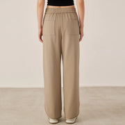 KL7523369 Women's Wide Leg Lounge Pants Cotton Blend Drawstring Waist Casual Fall Clothing