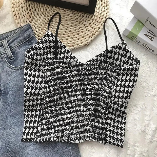 Crop Top Women Sexy Wireless Push Up Padded Tank Top Slim Was Thin Sports Summer Camisole 2023 New
