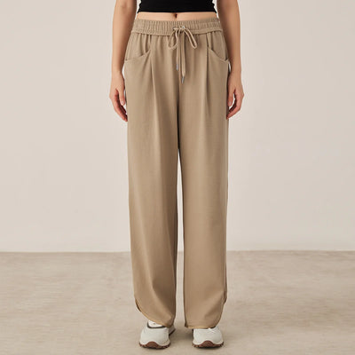KL7523369 Women's Wide Leg Lounge Pants Cotton Blend Drawstring Waist Casual Fall Clothing