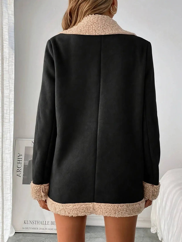 Women's Clothing Single-Breasted Jackets Women's Vintage Lapel Full Sleeve Pocket Jacket Autumn Winter New Lady Casual Outwear