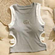 Chic and Sexy Women's Tank Tops Short-Lengthed Crop Tops Summer Slim Camisole Korean Fashion Crop Top