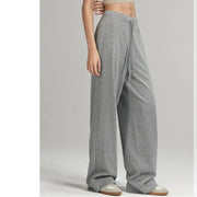 2025 Loose Pants Simple Style Pantalones Woman Clothing Solid Color Pantalon Femmes Knitted All-match Casual Commuting Homewear