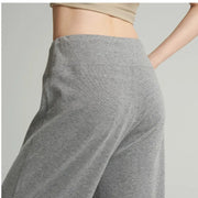 2025 Loose Pants Simple Style Pantalones Woman Clothing Solid Color Pantalon Femmes Knitted All-match Casual Commuting Homewear
