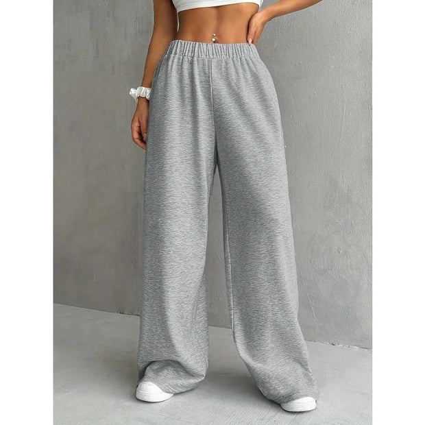 Four Seasons Fashion, Leisure, Comfortable Commuting, Solid Color, Versatile, Loose Wide Leg Pants for Women, Y2K