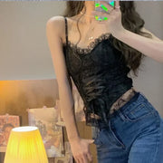 Clothes blouses sexy crop tops women corset lace bandage T-shirt camisole woman sling tank top fashion sleeveless waistcoat