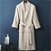 New Cotton Waffle Kimono Bathrobe Gown Yukata Adult Couple Sleepwear Robe Lounge Wear Loose Casual Home Dress Negligee Pajama