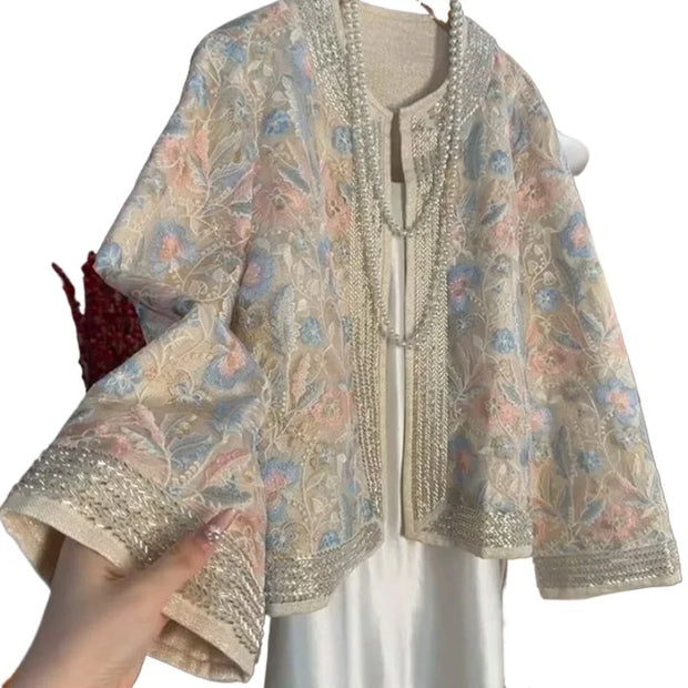 New Chinese Women Clothing National Style Heavy Industry Jacquard Embroidered Jacket Light Luxury High-end Old Money Style Coat