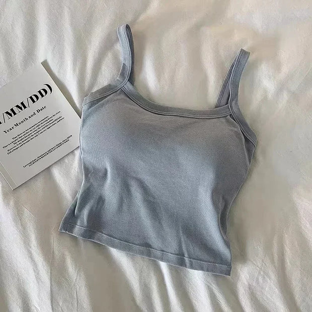 Crop Top Women Sexy Sleeveless Tops Fashion Female Underwear Lady's Camisole Girl Basic T-shirt Vest Lingerie Bras Tube Tops New