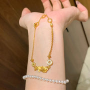 Vintage antique gold craftsm brushed luxury fish koi necklace bracelet diamond inlay exquisite high-quality jewelry sets