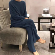 Women's Warm Gift Loungewear Sets Home Party Street Daily Basic Simple Soft Sweater Pant Fall Winter Round Neck Long Sleeve
