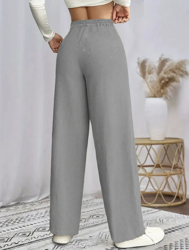 Women's clothing elegant, casual, fashionable, slimming, versatile, corduroy, autumn and winter fabric, long pants
