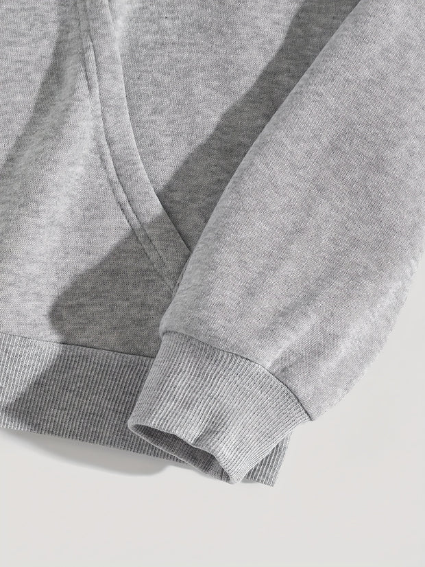 Halloween Spooky Letter Print Hoodie, Cute Drawstring Kangaroo Pocket Hoodies Sweatshirt, Women's Clothing