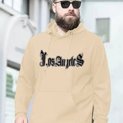 Autumn Winter Men's Hoodies, "Los Angeles" Print Oversized Hooded Sweatshirt For Males, Men's Clothing, Plus Size