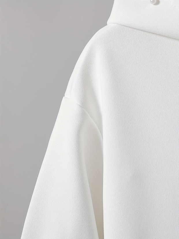 Boys Casual Solid Color Pullover Long Sleeve Hoodies, Boys Sweatshirt For Spring Fall, Kids Hoodie Tops Outdoor