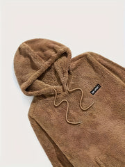 2-Piece Fluffy Men's Outfit Set: Casual Hooded Sweatshirt & Sweatpants Joggers for Winter Fall - Long Sleeve Pullover Hoodie and Soft Fleece Pants